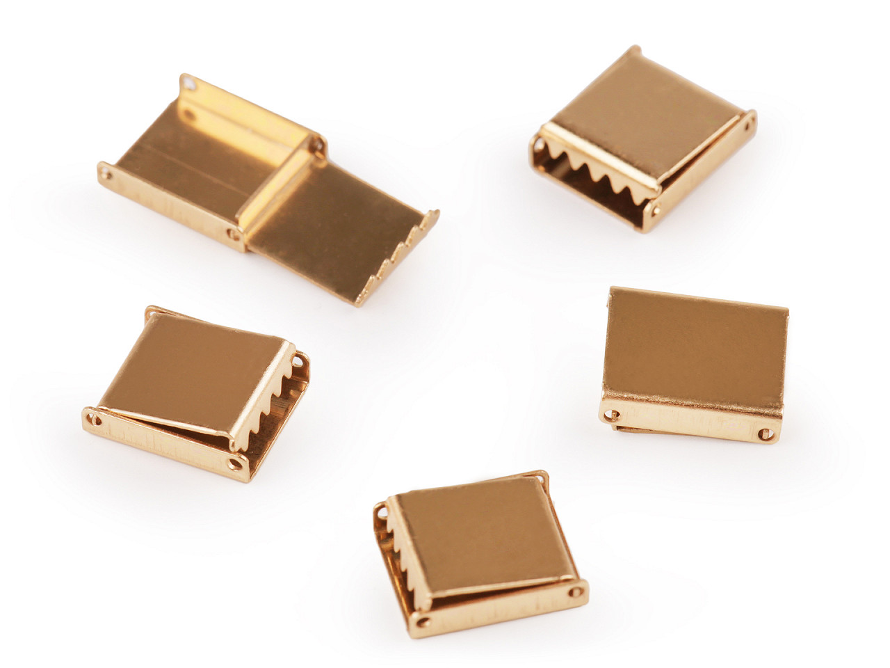 Terminație șnur plat, 10 mm - Platinum (10 Bucăți)