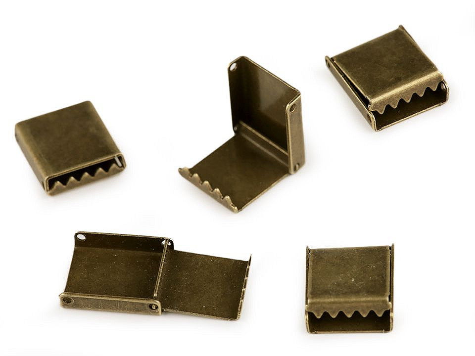 Terminație șnur plat, 10 mm - Platinum (10 Bucăți)