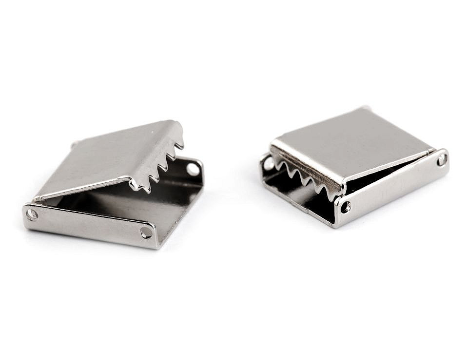 Terminație șnur plat, 10 mm - Platinum (10 Bucăți)