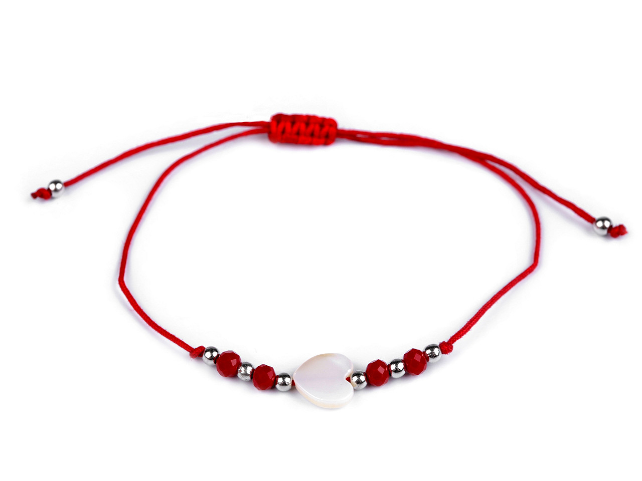 Brățară shamballa inimă - Albastru deschis (1 Bucată)