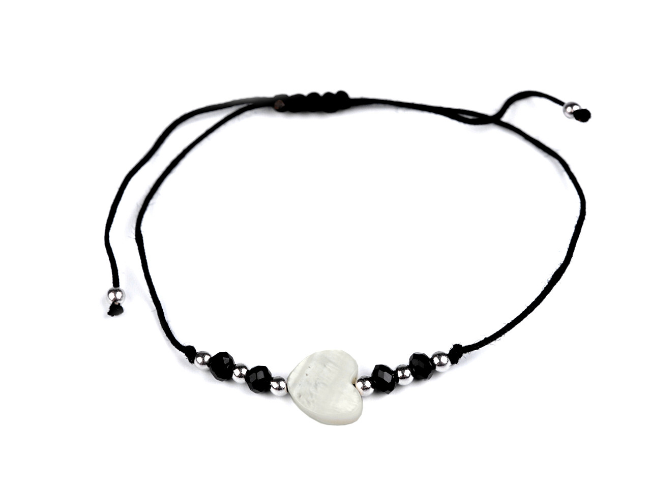 Brățară shamballa inimă - Albastru deschis (1 Bucată)