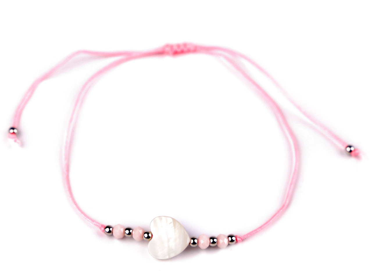 Brățară shamballa inimă - Albastru deschis (1 Bucată)