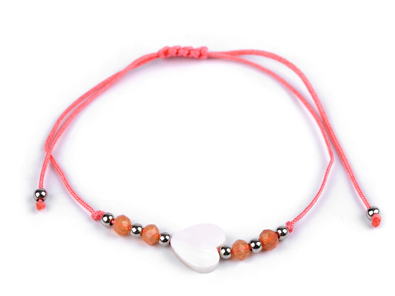 Brățară shamballa inimă - Albastru deschis (1 Bucată)