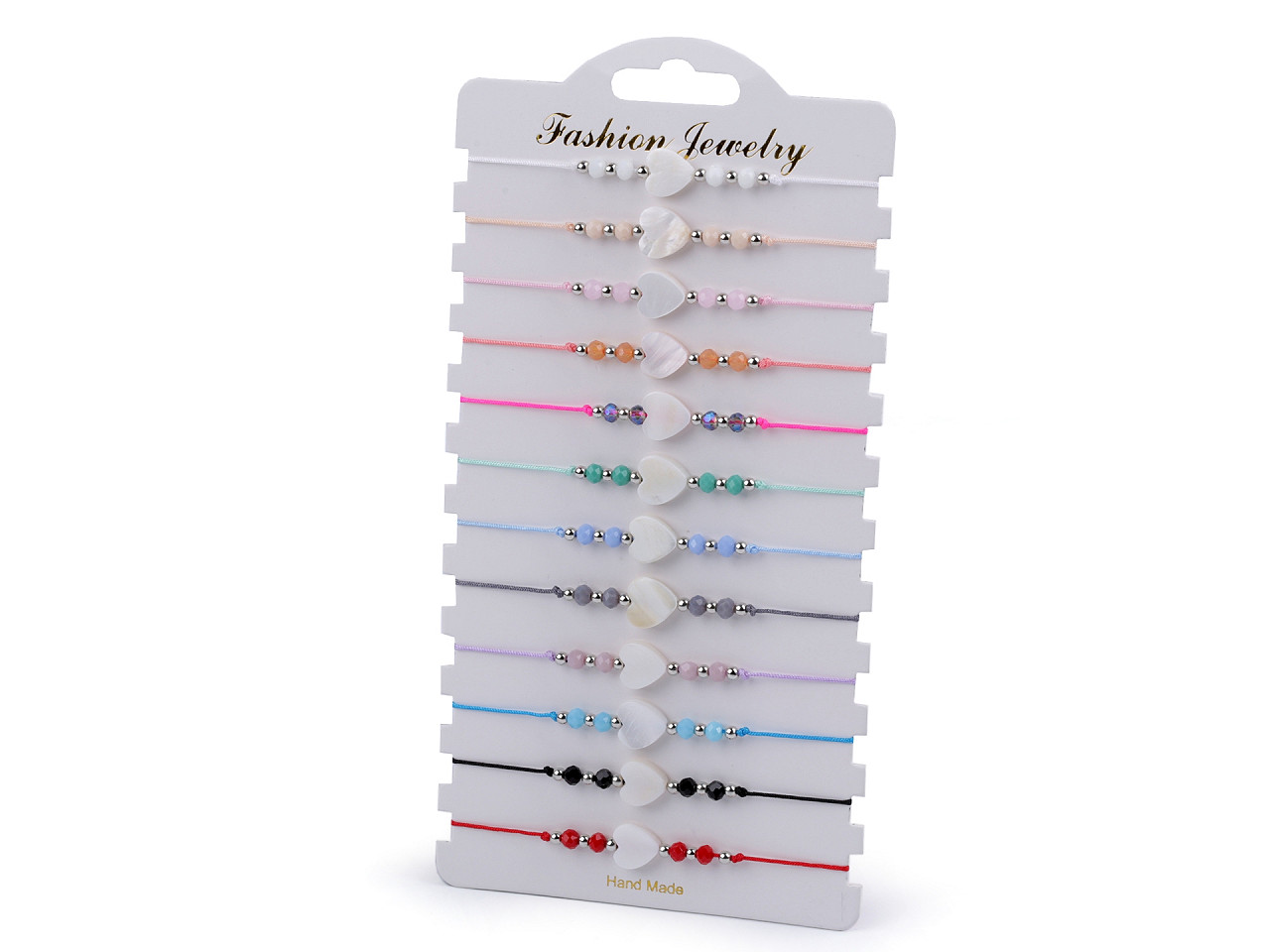 Brățară shamballa inimă - Albastru deschis (1 Bucată)