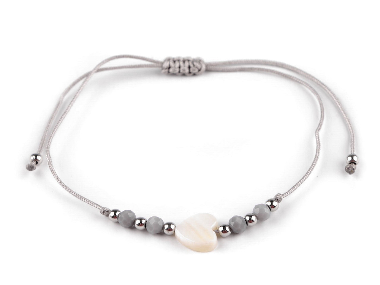 Brățară shamballa inimă - Albastru deschis (1 Bucată)