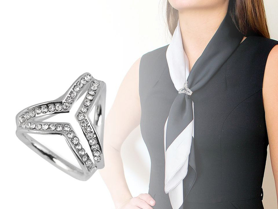 Inel eșarfă - Cristal (1 Bucată)