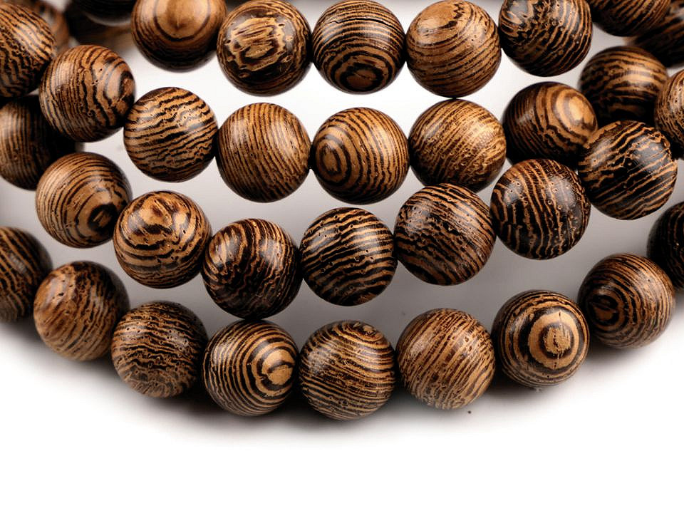 Brățară din mărgele de lemn - Maro natural (1 Bucată)