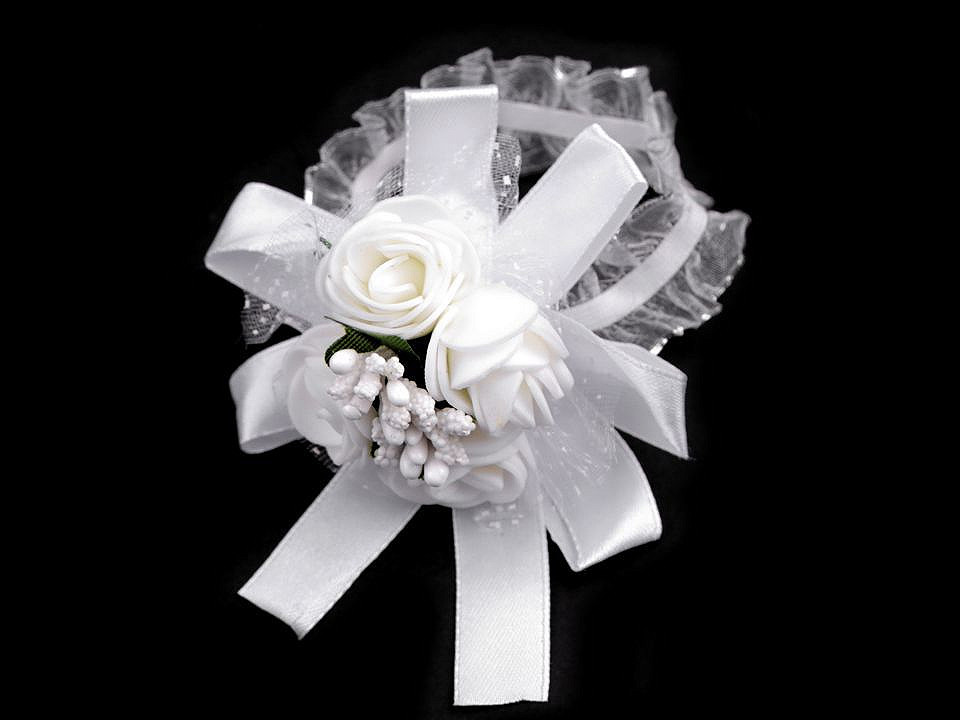 Brățară domnișoară de onoare - Alb (12 Bucăți)