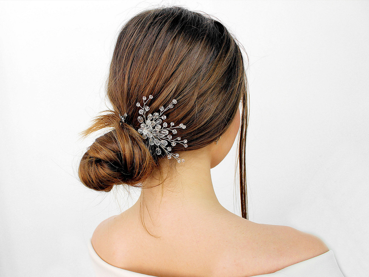 Ac de păr cu strasuri - Cristal (1 Bucată)