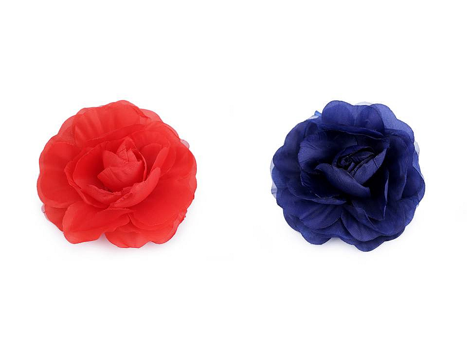 Broșă / clamă de păr trandafir, ø10 cm - Roșu (1 Bucată)