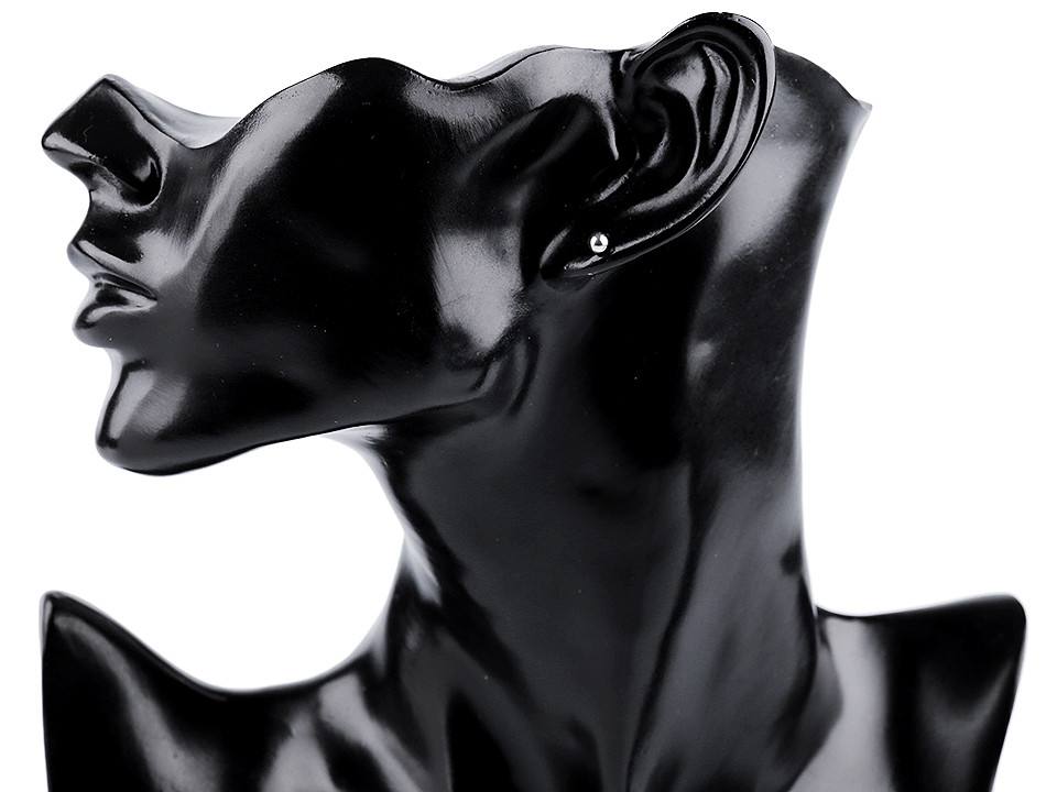 Cercei biluțe din oțel inoxidabil - Argintiu (1 Pereche)