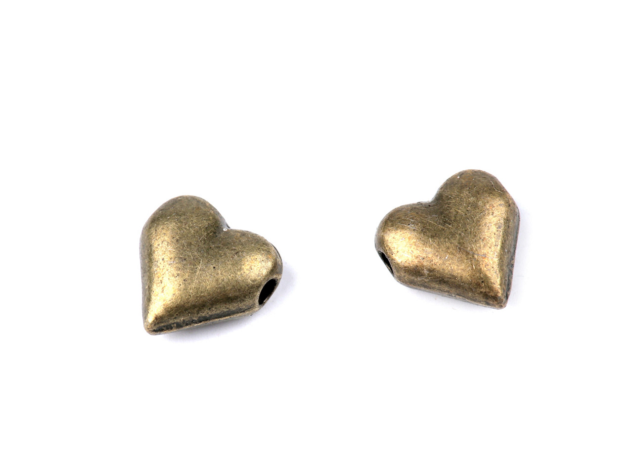 Mărgele metalice inimioară, 8x8 mm - Auriu (10 Bucăți)