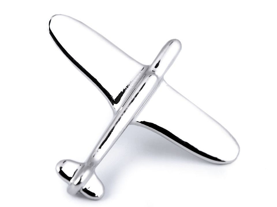 Broșă / insignă - chitară, avion - Negru (1 Bucată)