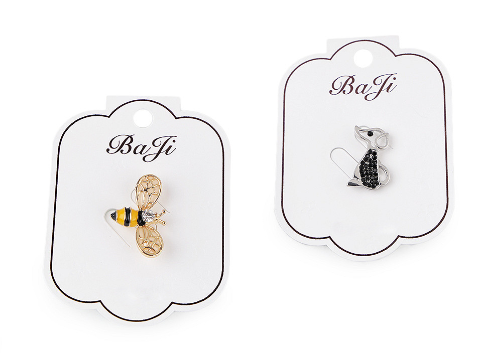 Broșă cu pin - cățel, albină - Platinum (1 Bucată)