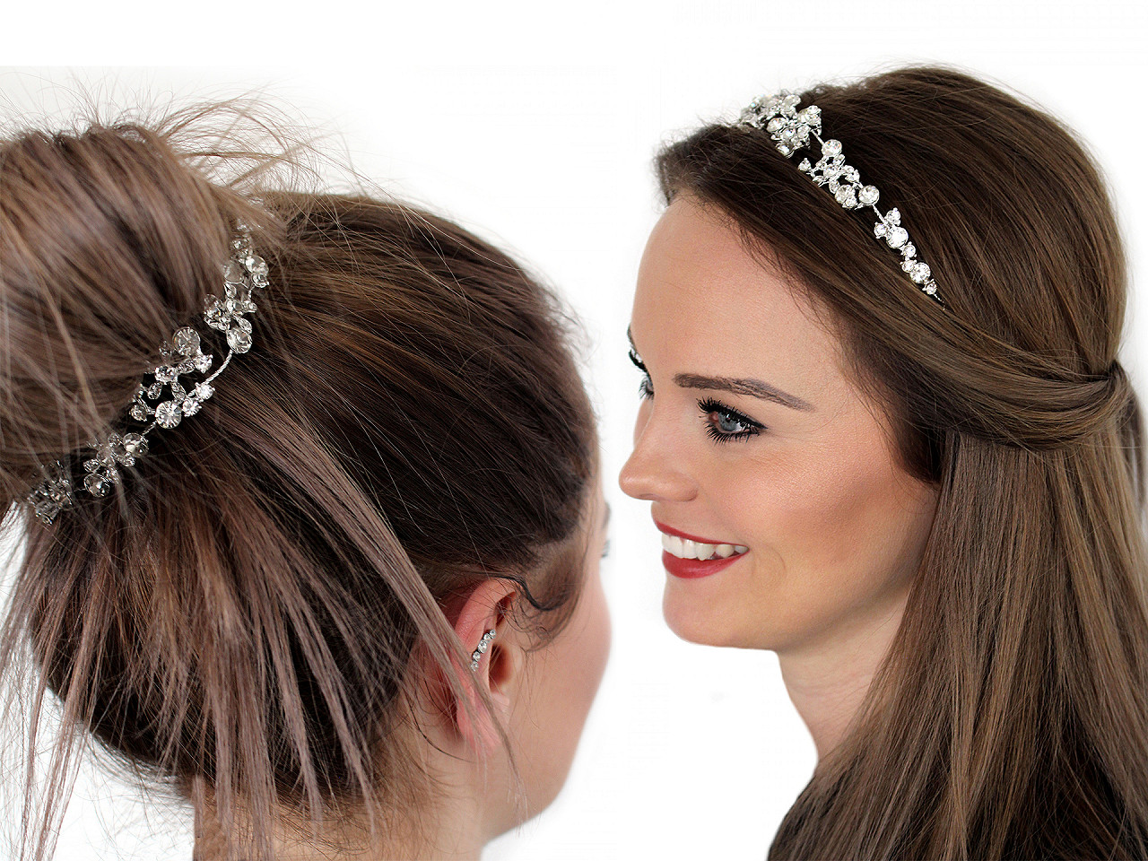 Accesoriu de păr cu strasuri - Cristal (1 Bucată)