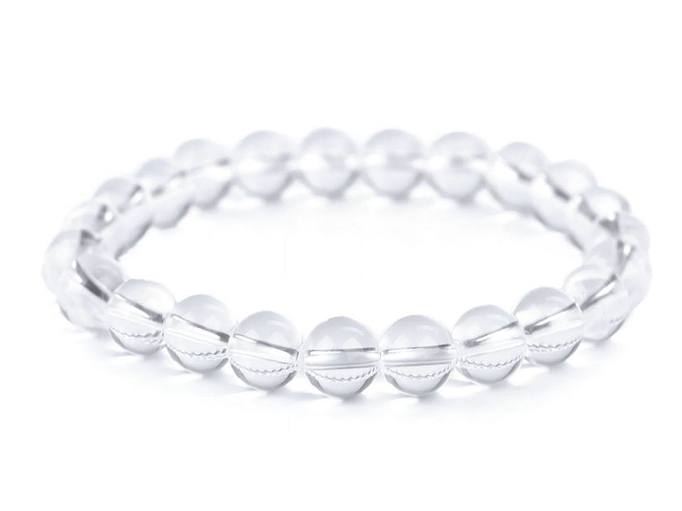 Brăţară cu mărgele cuarț - Cristal (1 Bucată)