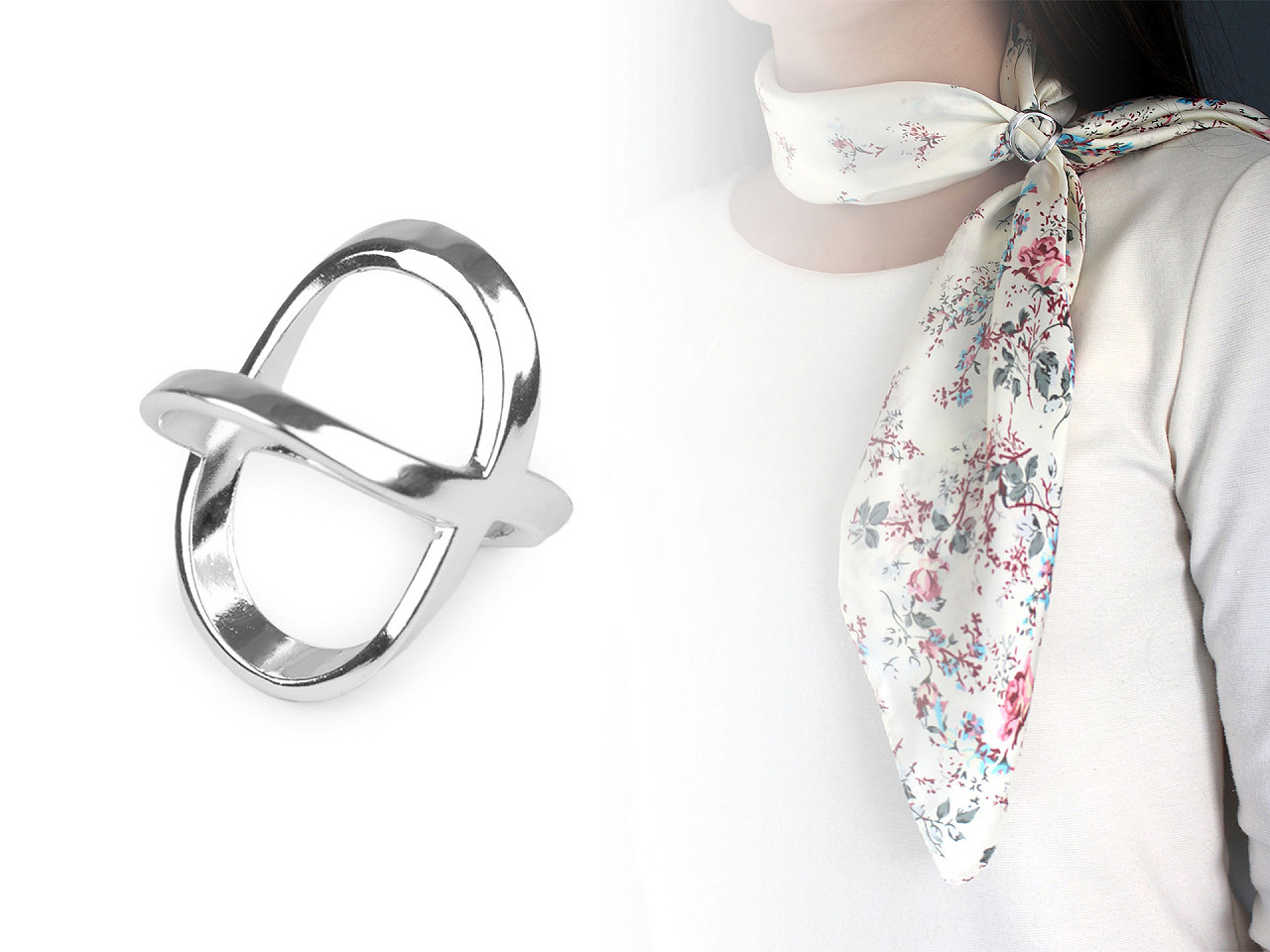 Inel eșarfă - Auriu deschis (1 Bucată)