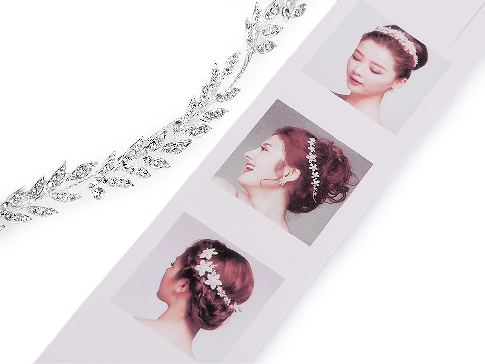 Accesoriu de păr cu strasuri - Cristal (1 Bucată)