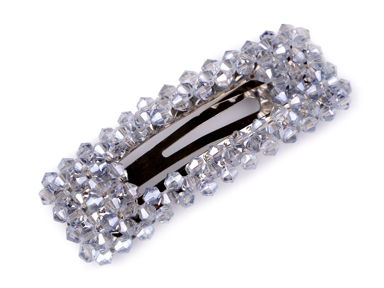 Agrafă de păr cu mărgele fațetate - Auriu deschis (1 Bucată)