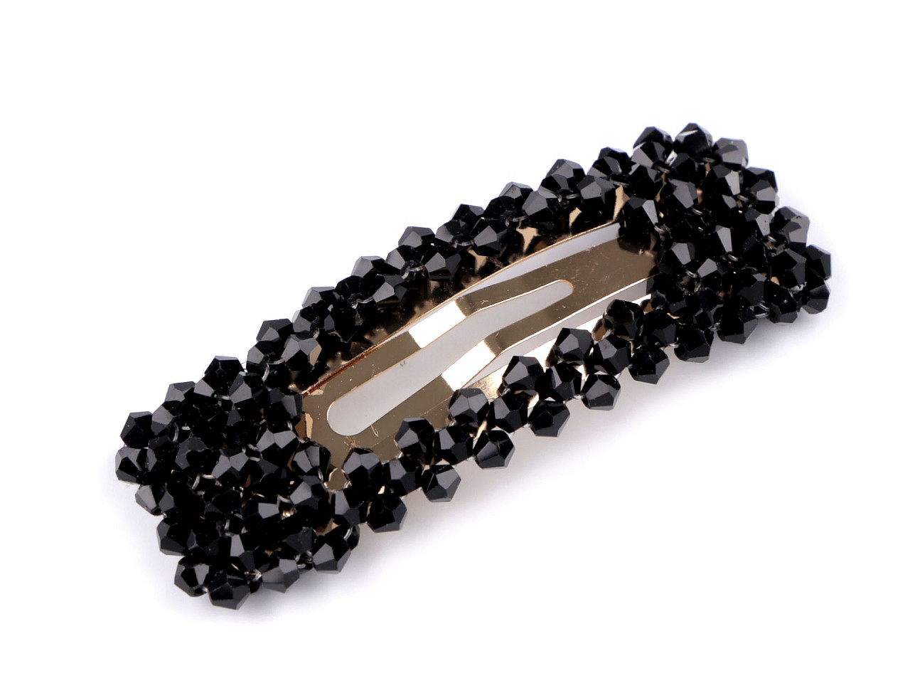 Agrafă de păr cu mărgele fațetate - Auriu deschis (1 Bucată)