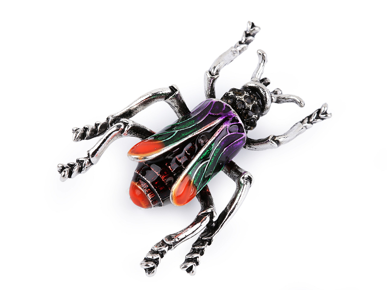 Broșă gândac - Verde (1 Bucată)