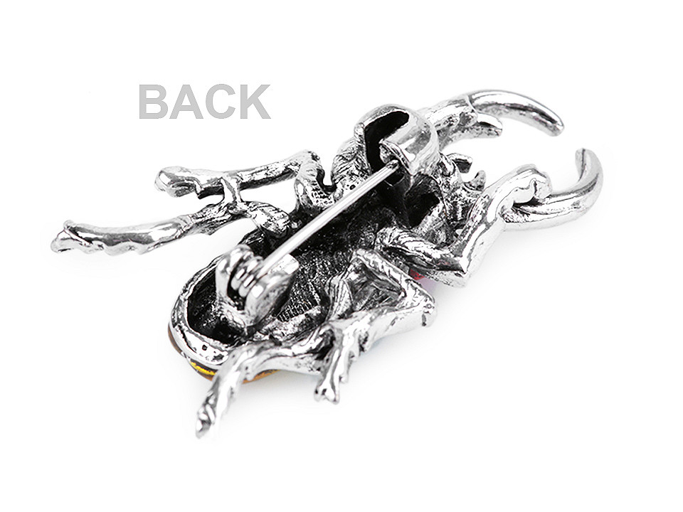 Broșă gândac - Verde (1 Bucată)