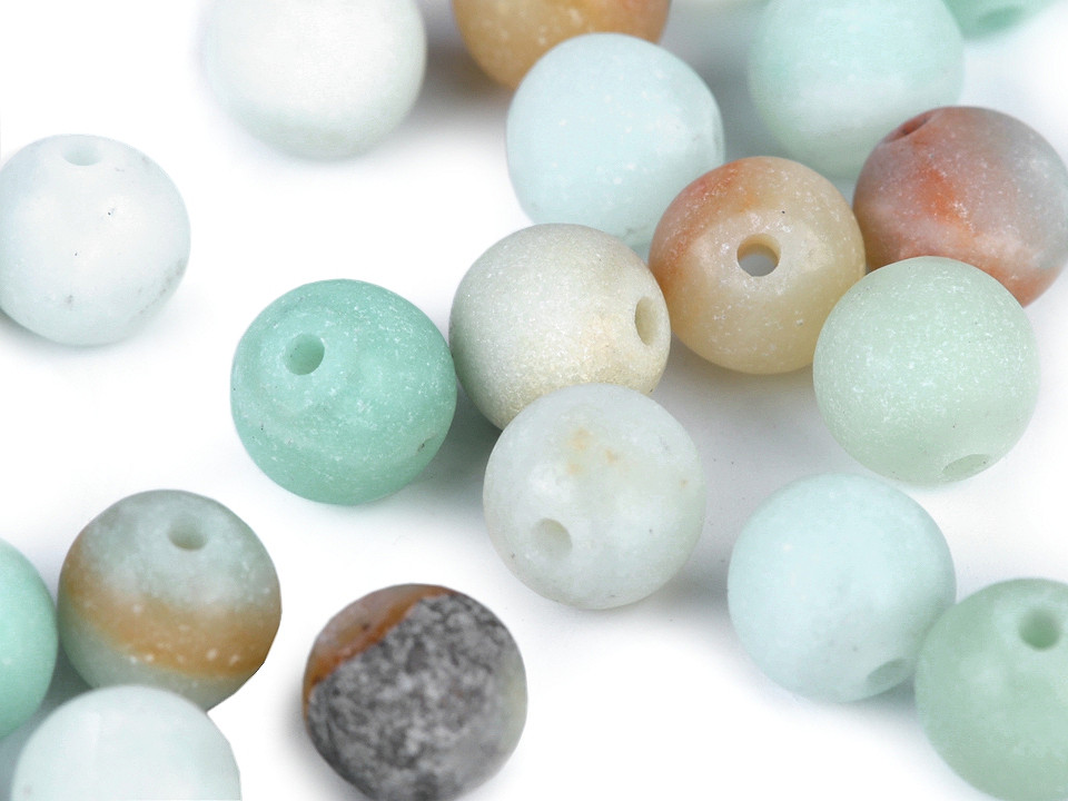 Mărgele amazonit mat, ø6 mm - Amazonit (60 Bucăți)