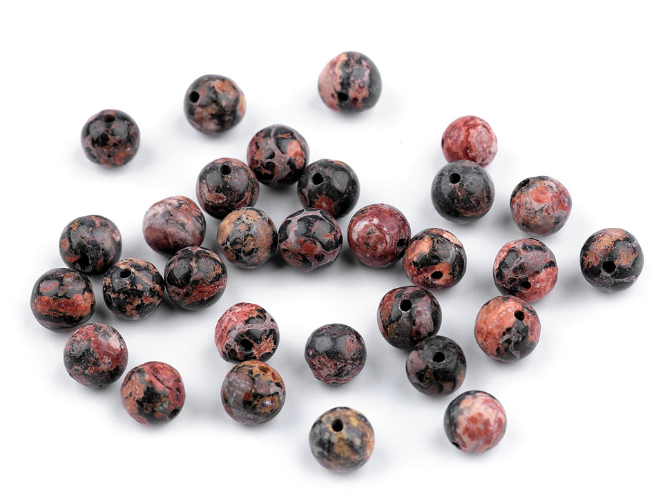 Mărgele din pietre naturale jasp leopard, ø6 mm - Jasp leopard (60 Bucăți)