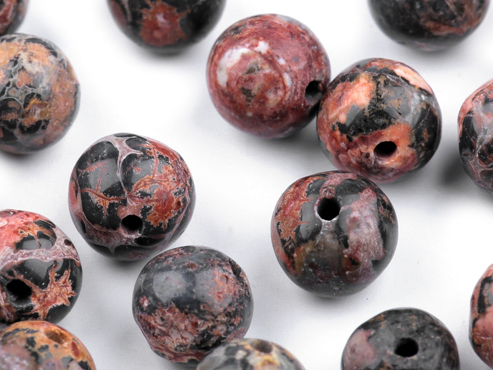 Mărgele din pietre naturale jasp leopard, ø6 mm - Jasp leopard (60 Bucăți)