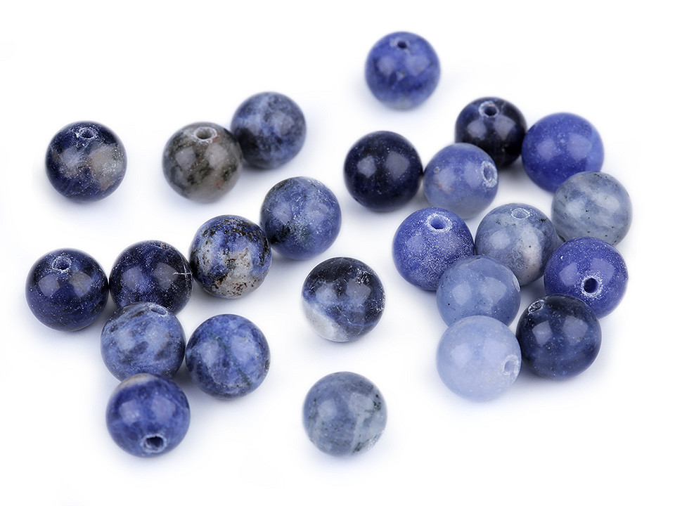 Mărgele din pietre naturale sodalit, ø8 mm - Sodalit (45 Bucăți)