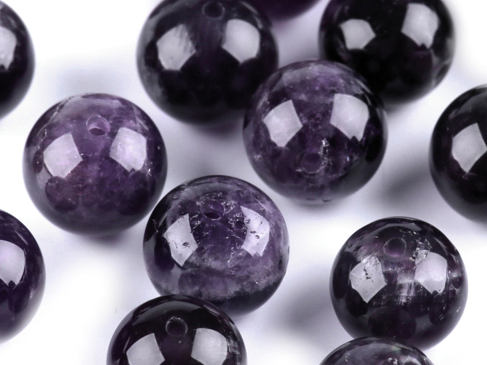 Mărgele din ametist sintetic, ø8 mm - Ametist (45 Bucăți)