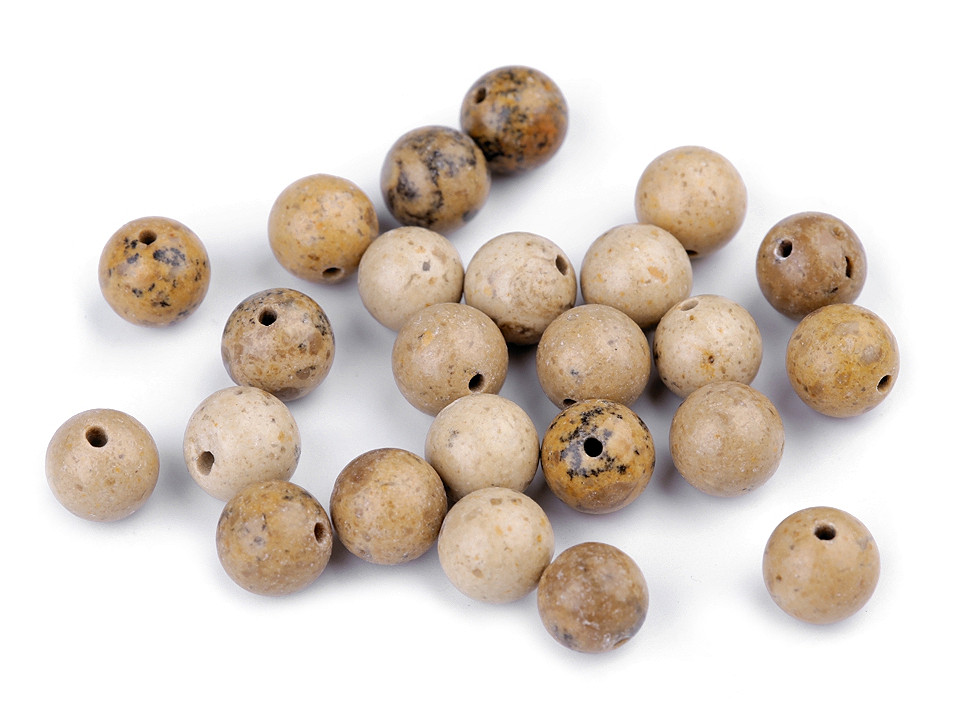 Mărgele din pietre naturale jasp sand, ø8 mm - Jasp nisipiu (10 Bucăți)