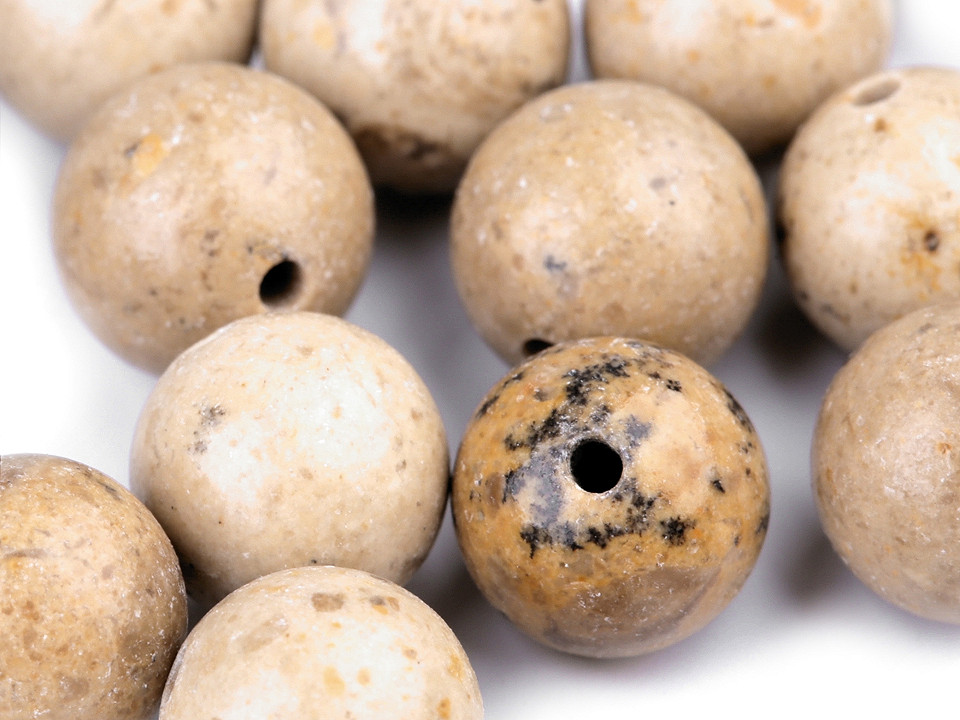 Mărgele din pietre naturale jasp sand, ø8 mm - Jasp nisipiu (10 Bucăți)