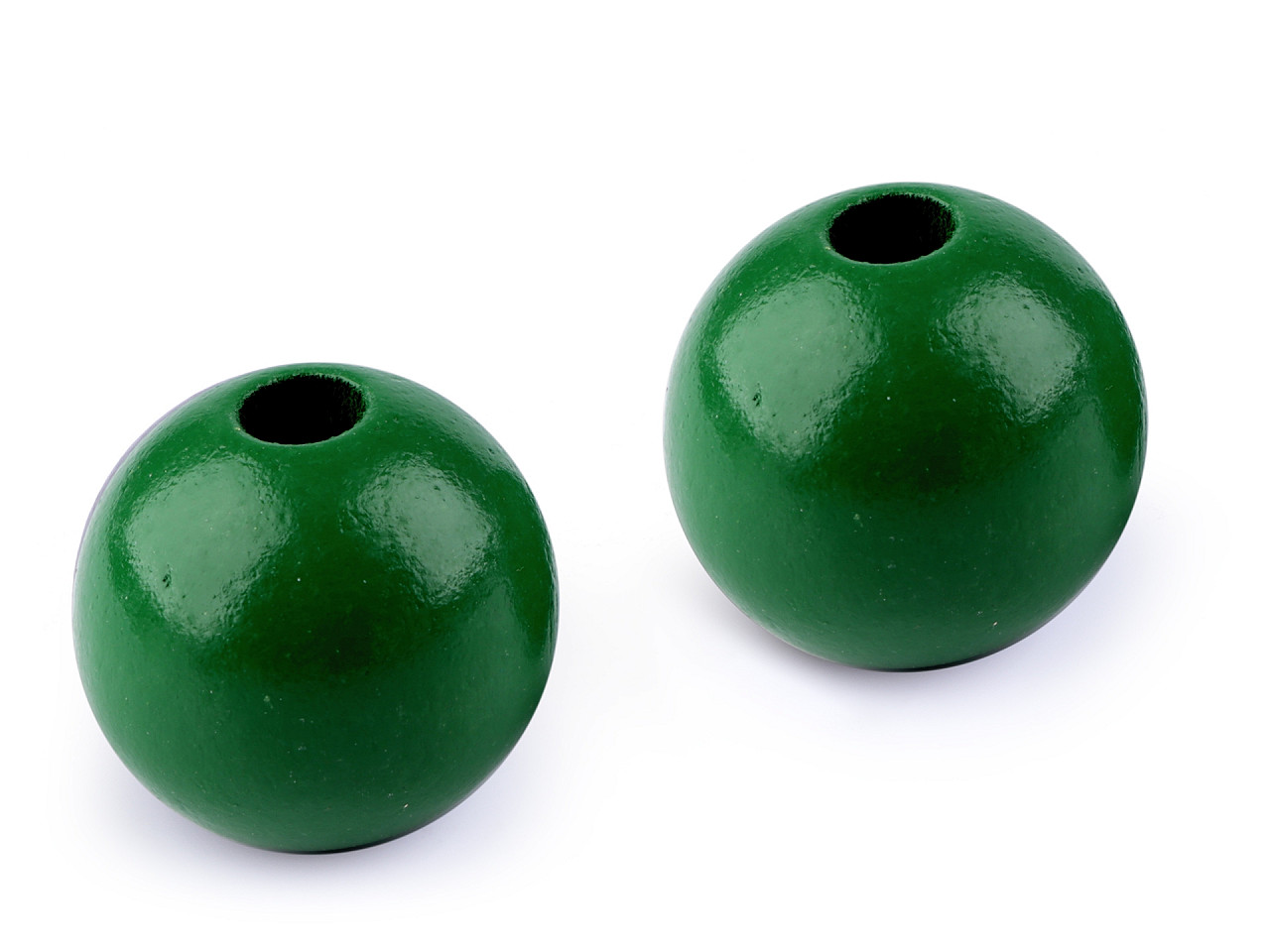 Mărgele din lemn, ø40 mm - Negru (10 Bucăți)