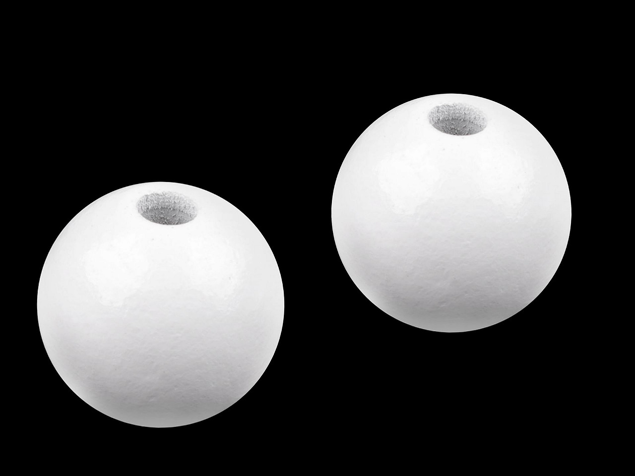 Mărgele din lemn, ø40 mm - Negru (10 Bucăți)