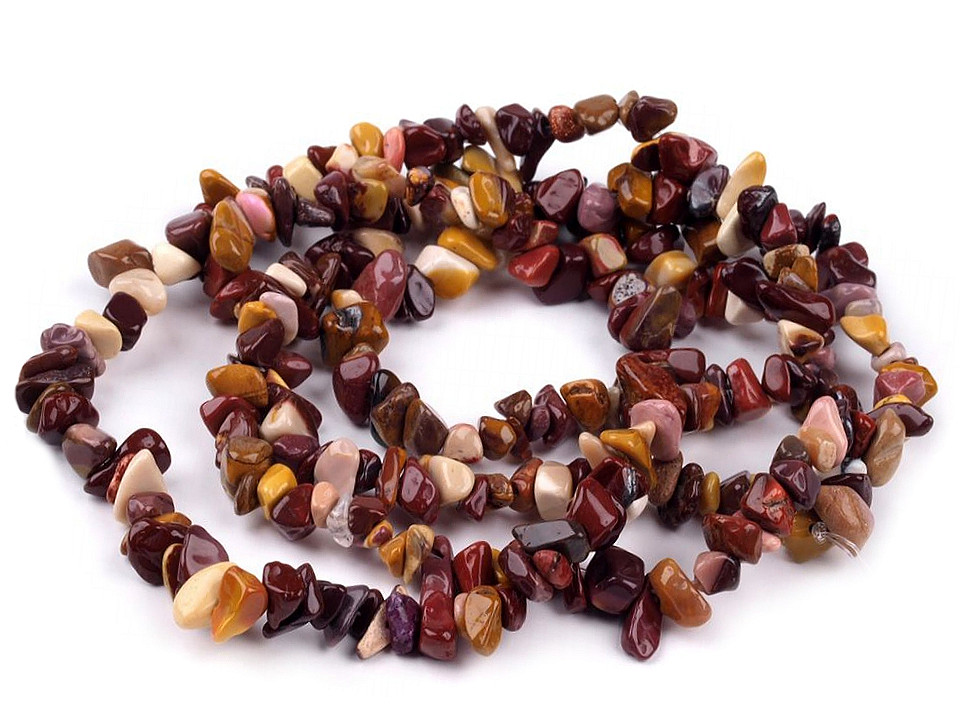 Mărgele chipsuri jasp, șirag 85 cm - Mookait (1 Șir)