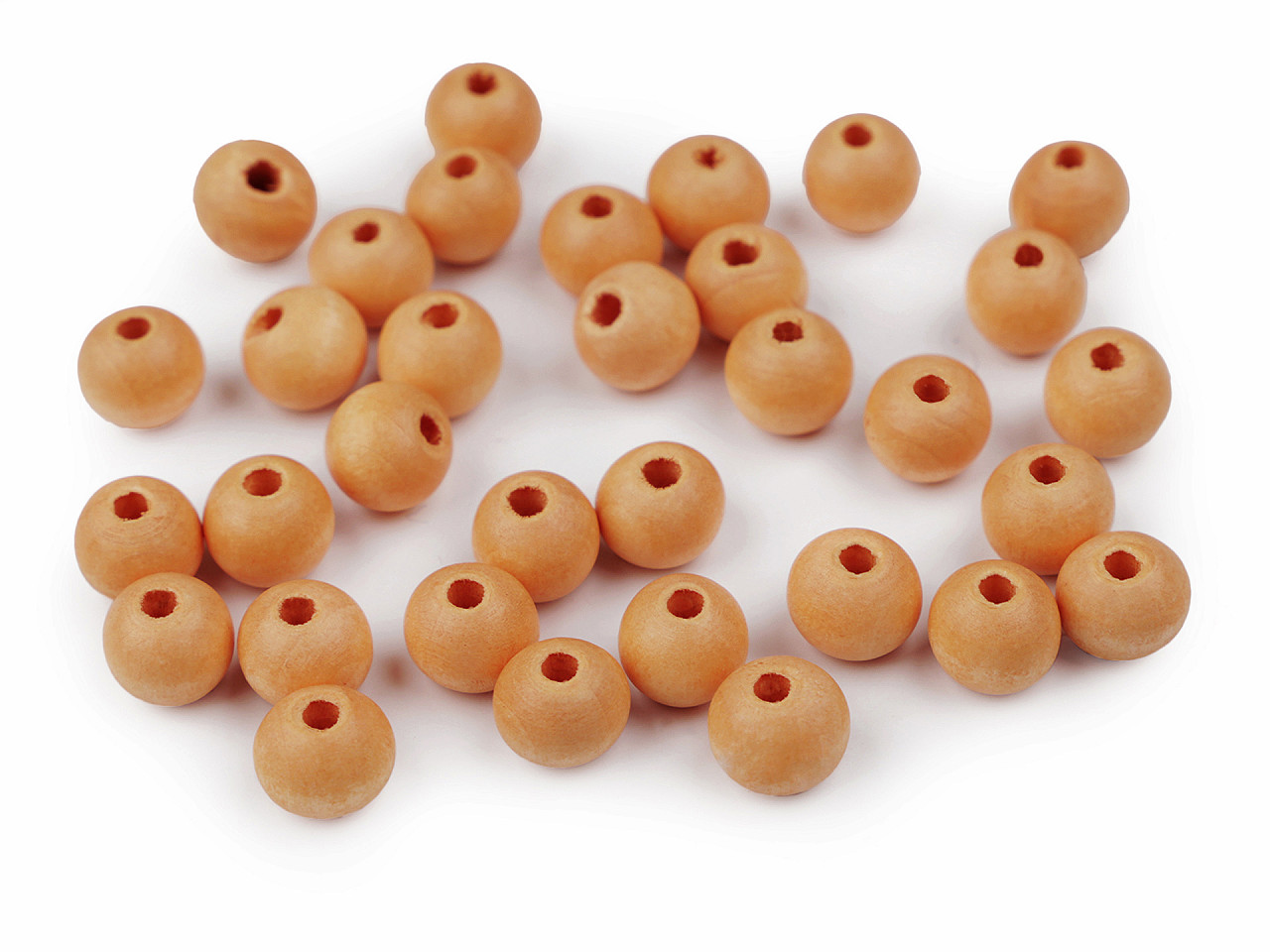 Mărgele din lemn, ø10 mm - Natural deschis (1000 Grame)