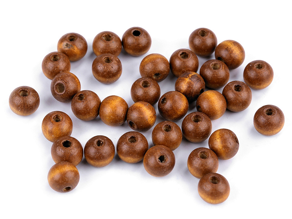 Mărgele din lemn, ø10 mm - Natural deschis (1000 Grame)