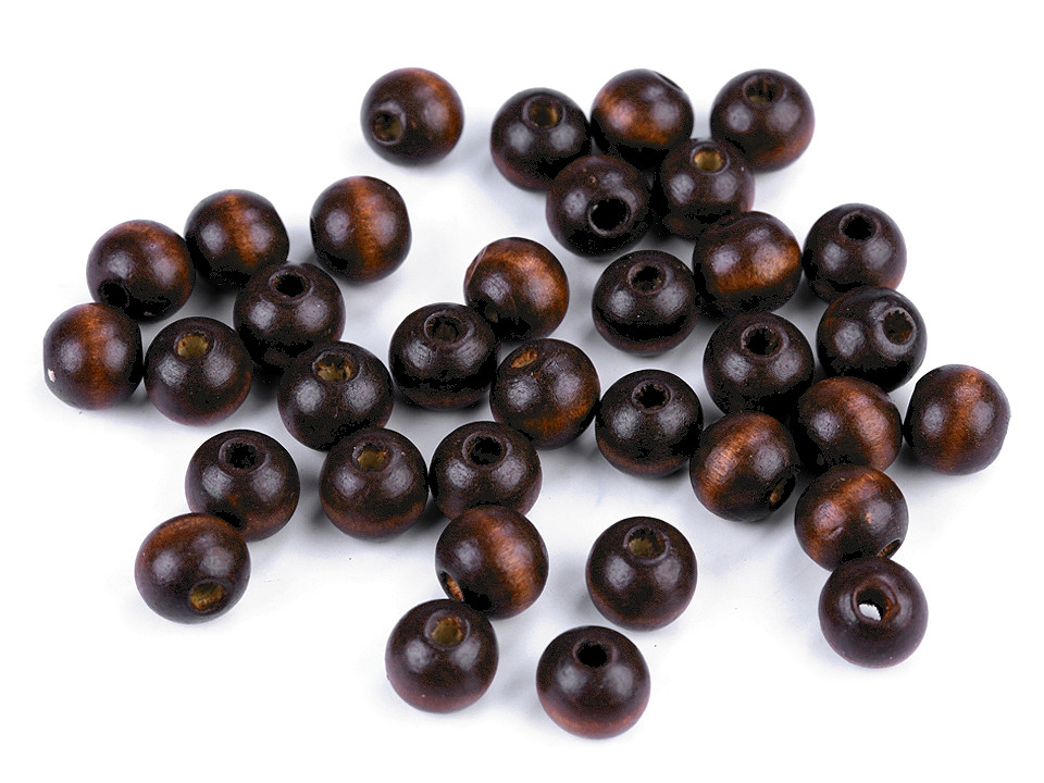 Mărgele din lemn, ø10 mm - Natural deschis (1000 Grame)