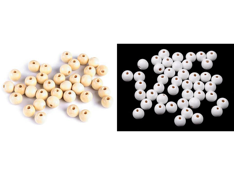 Mărgele din lemn, ø10 mm - Natural deschis (1000 Grame)