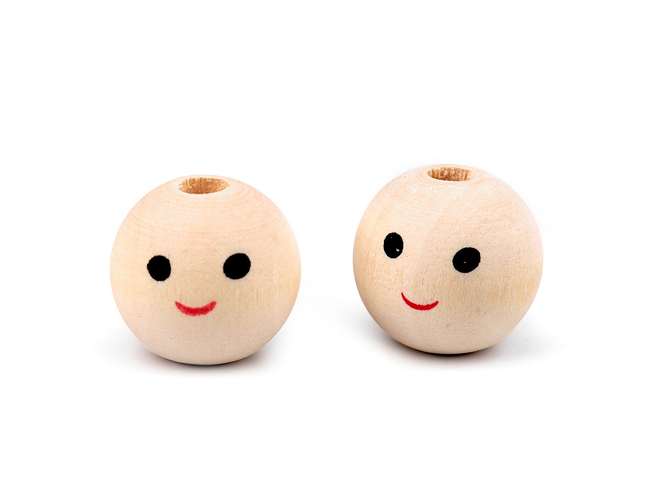 Mărgele din lemn cu față ø18 mm - Natural deschis (500 Bucăți)