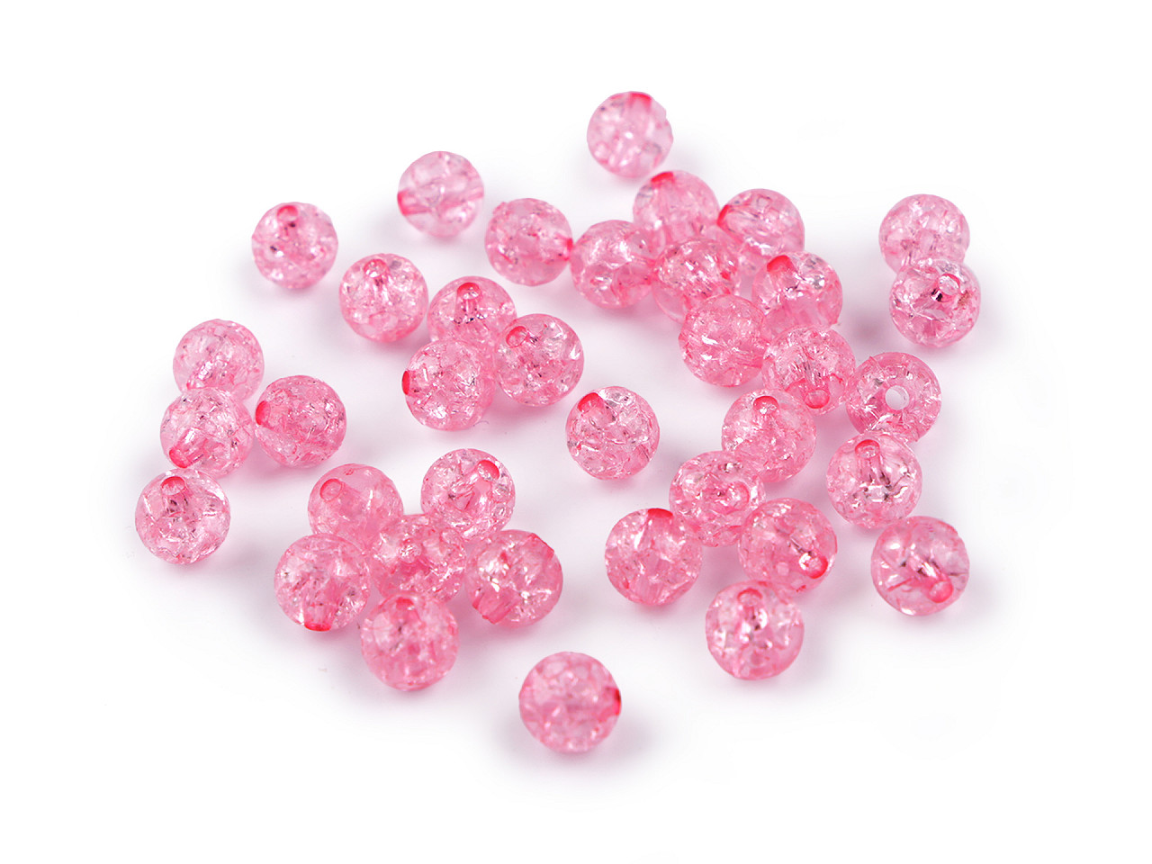 Mărgele de plastic, ø8 mm - Verde (30 Grame)