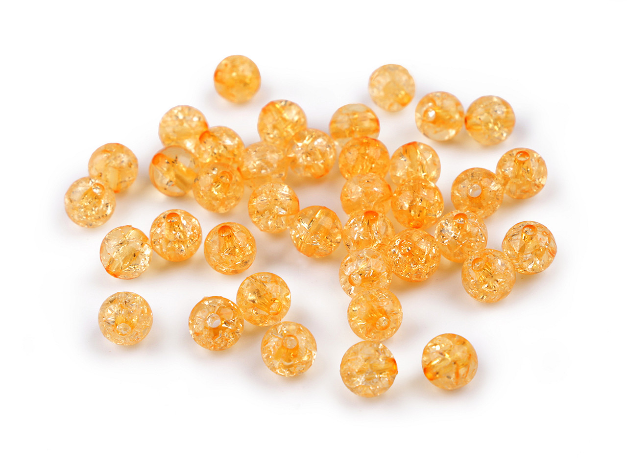 Mărgele de plastic, ø8 mm - Verde (30 Grame)