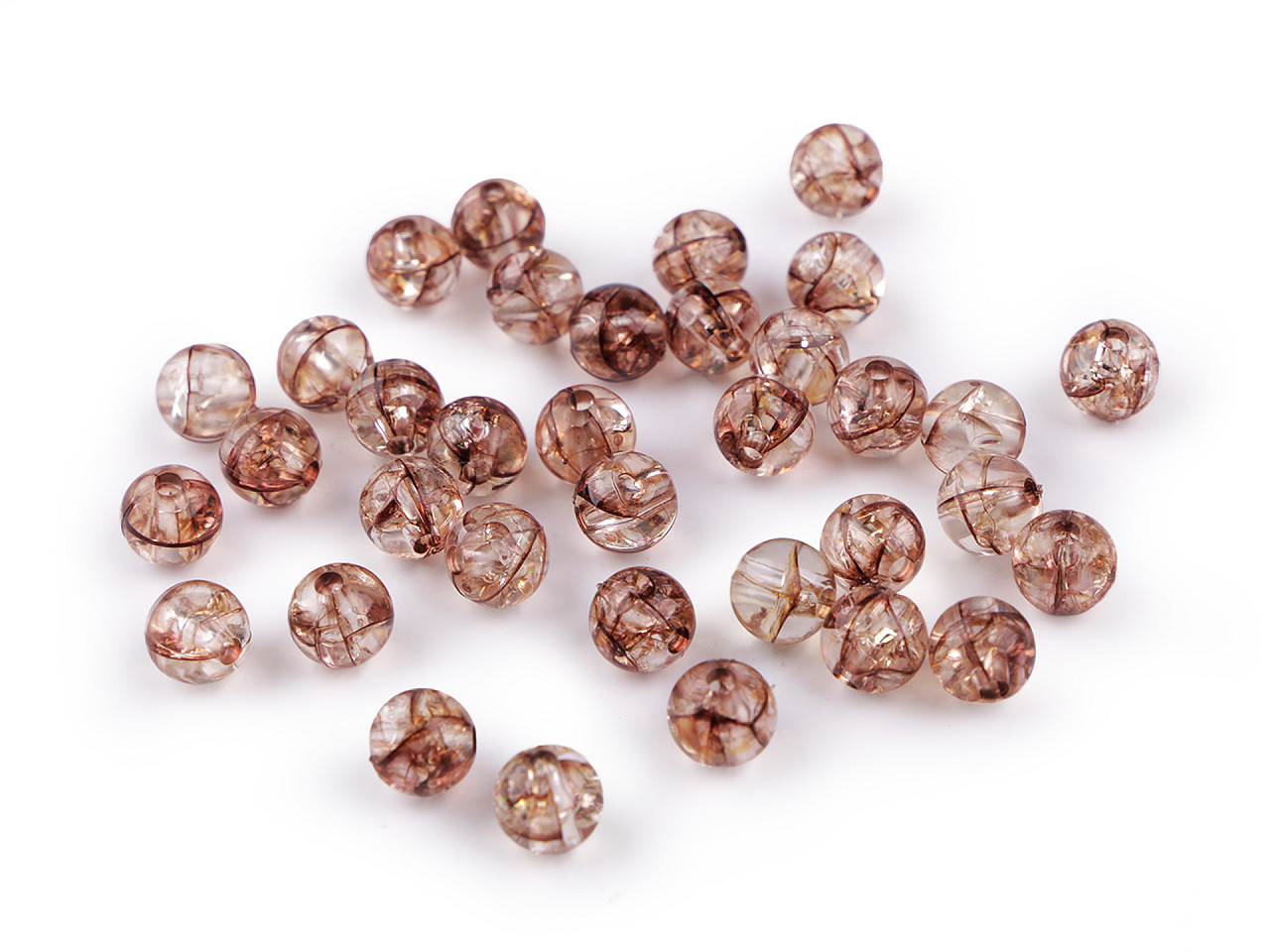 Mărgele de plastic, ø8 mm - Verde (30 Grame)