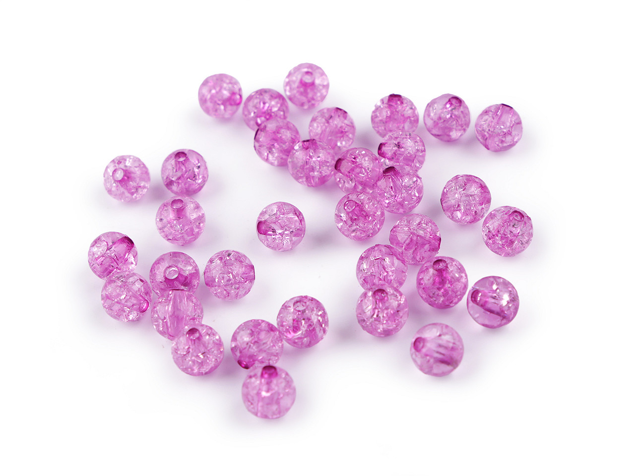 Mărgele de plastic, ø8 mm - Verde (30 Grame)