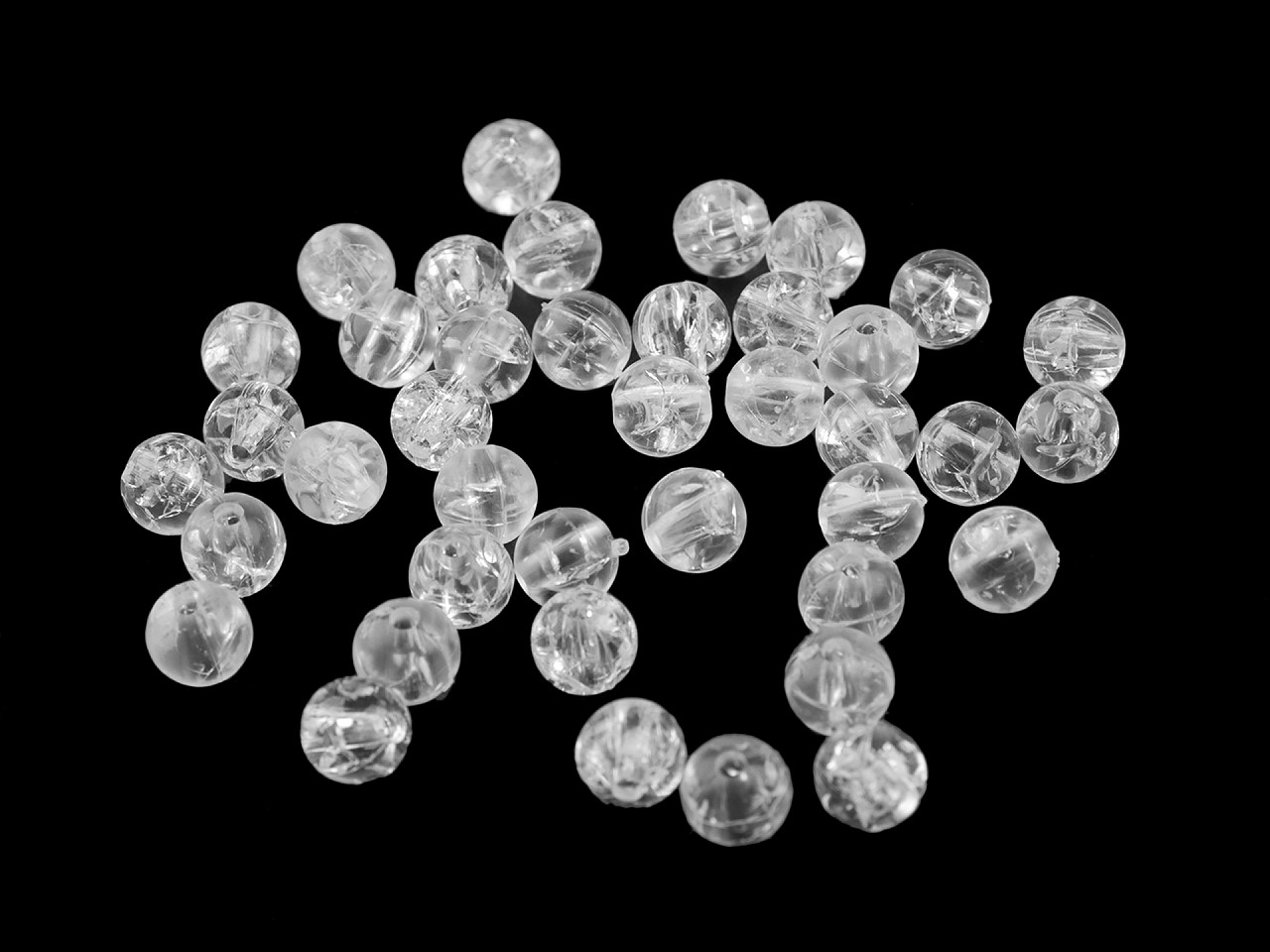 Mărgele de plastic, ø8 mm - Verde (30 Grame)