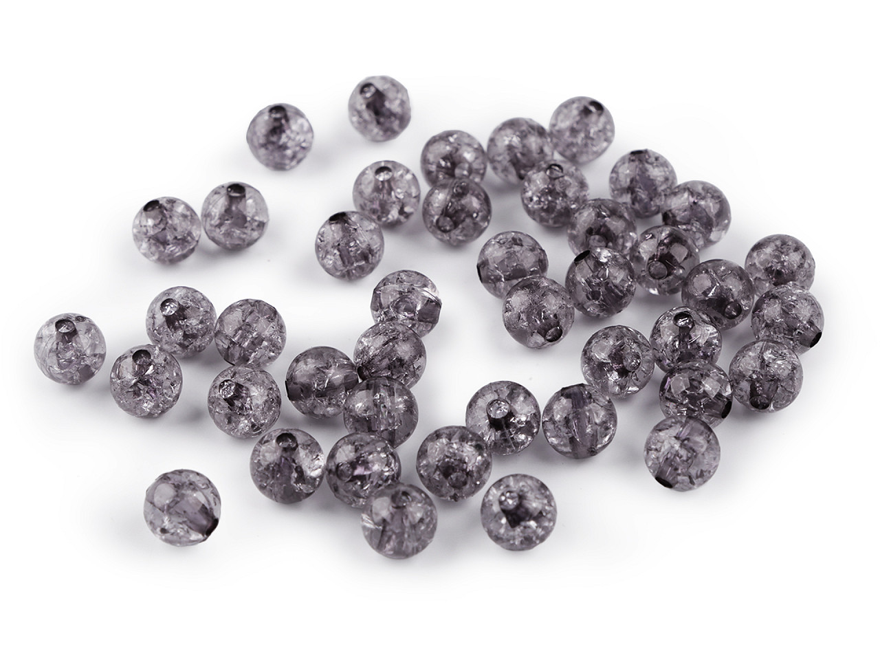 Mărgele de plastic, ø8 mm - Verde (30 Grame)