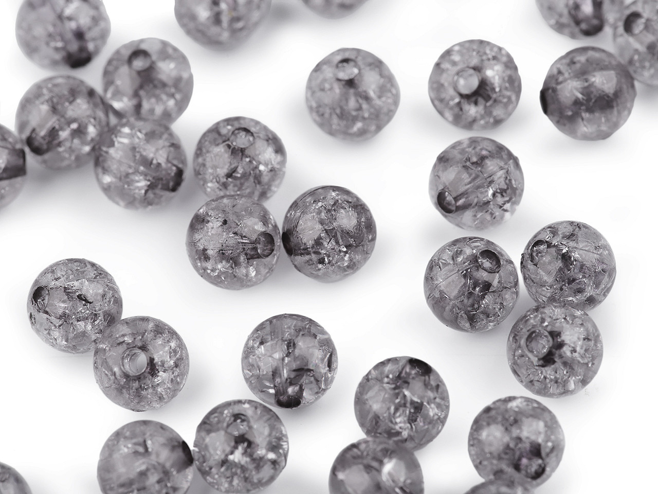 Mărgele de plastic, ø8 mm - Verde (30 Grame)