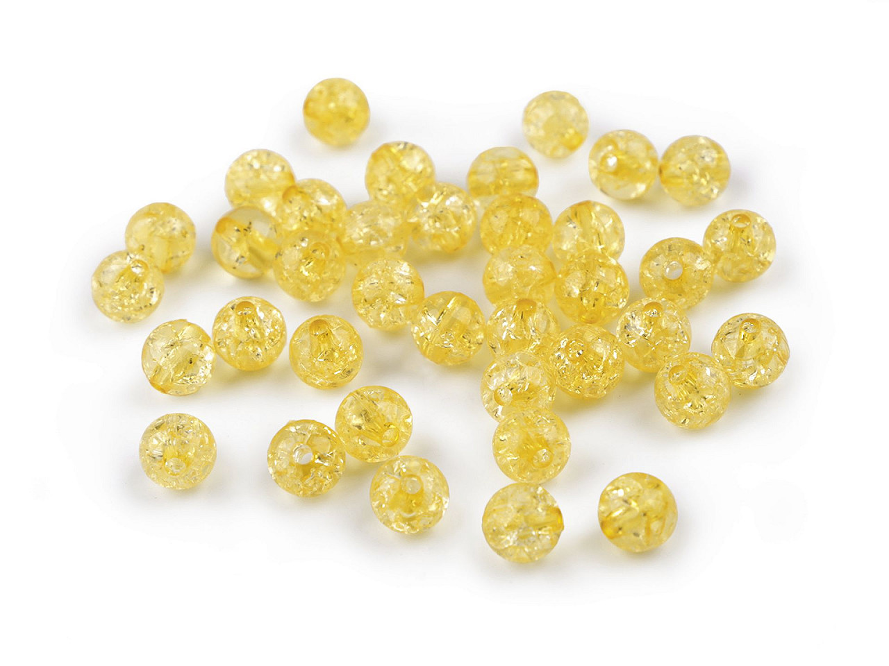 Mărgele de plastic, ø8 mm - Verde (30 Grame)