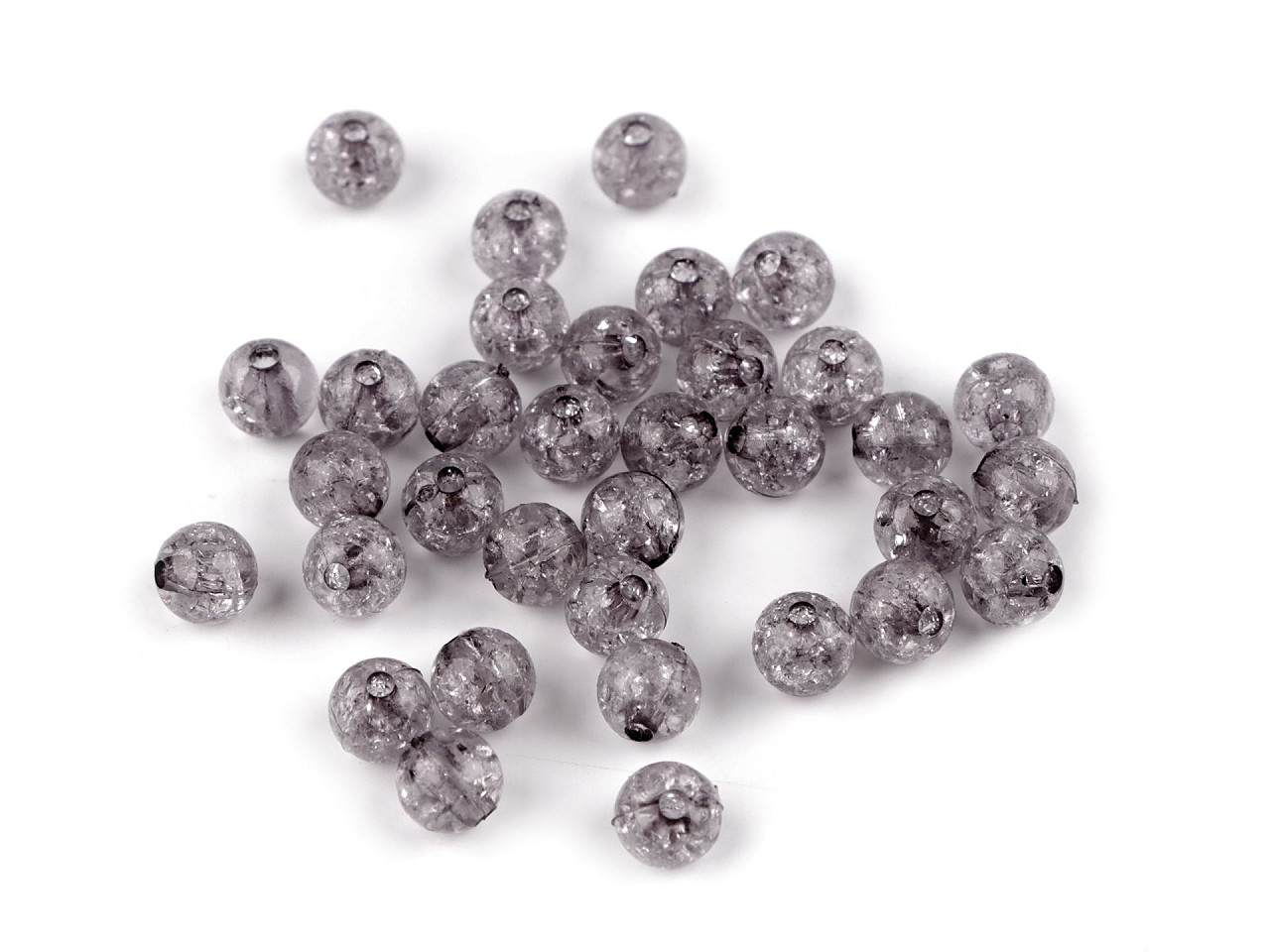 Mărgele de plastic, ø8 mm - Verde (30 Grame)